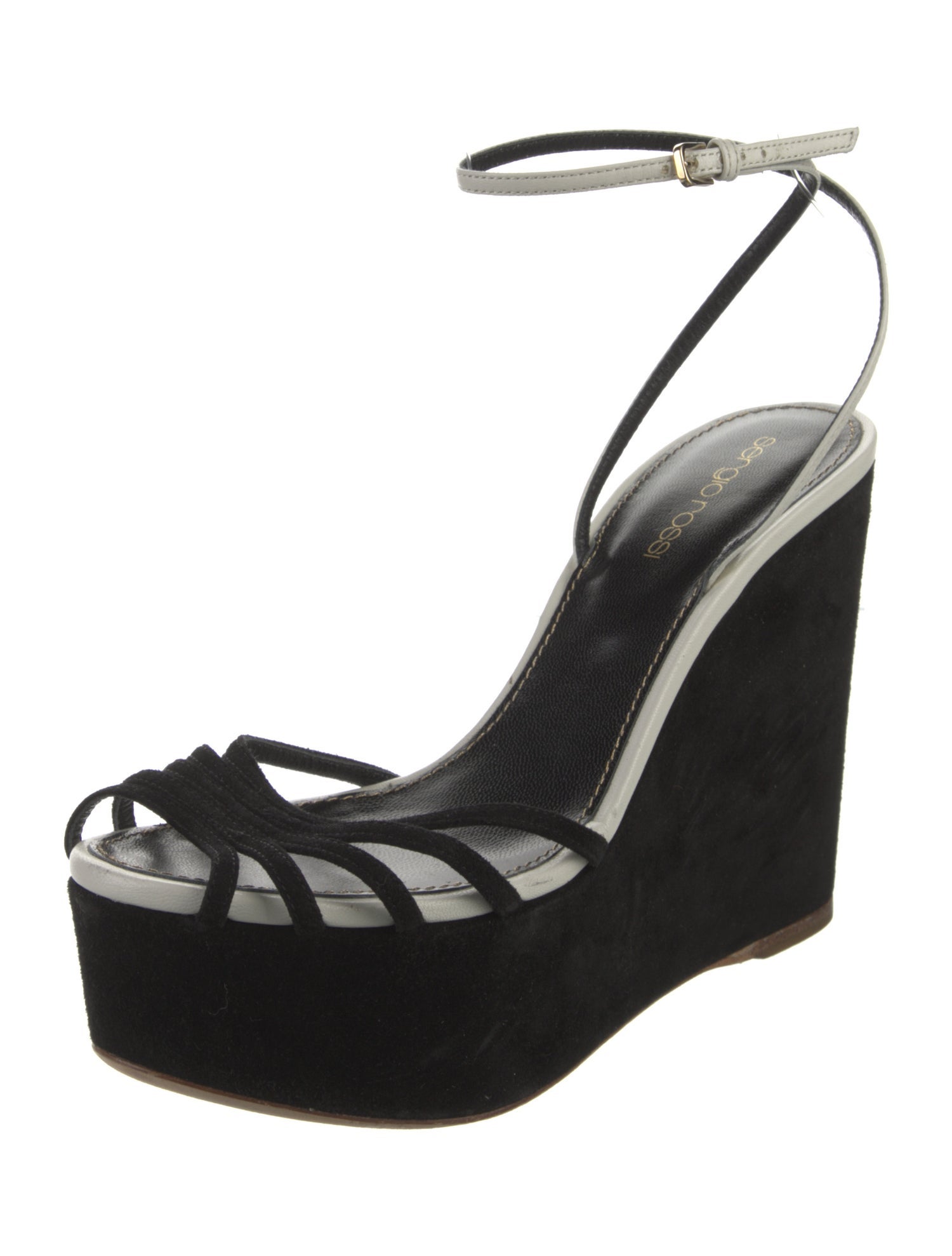 Sergio Rossi Suede Colorblock Pattern