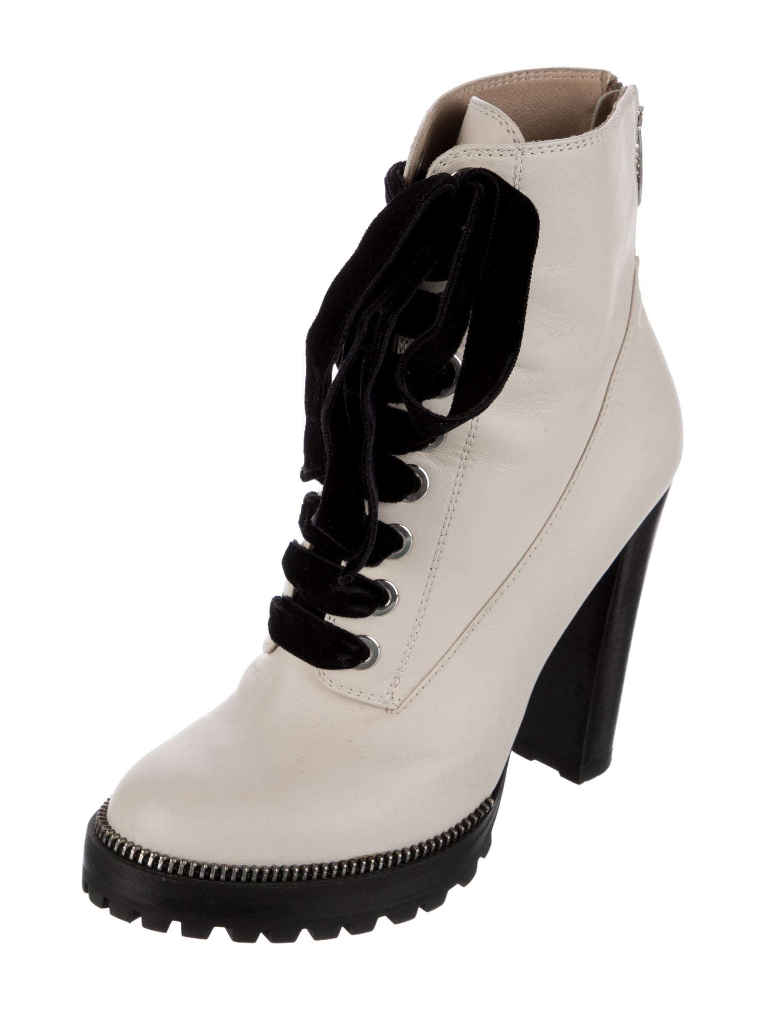 Sergio Rossi Leather Combat Boots