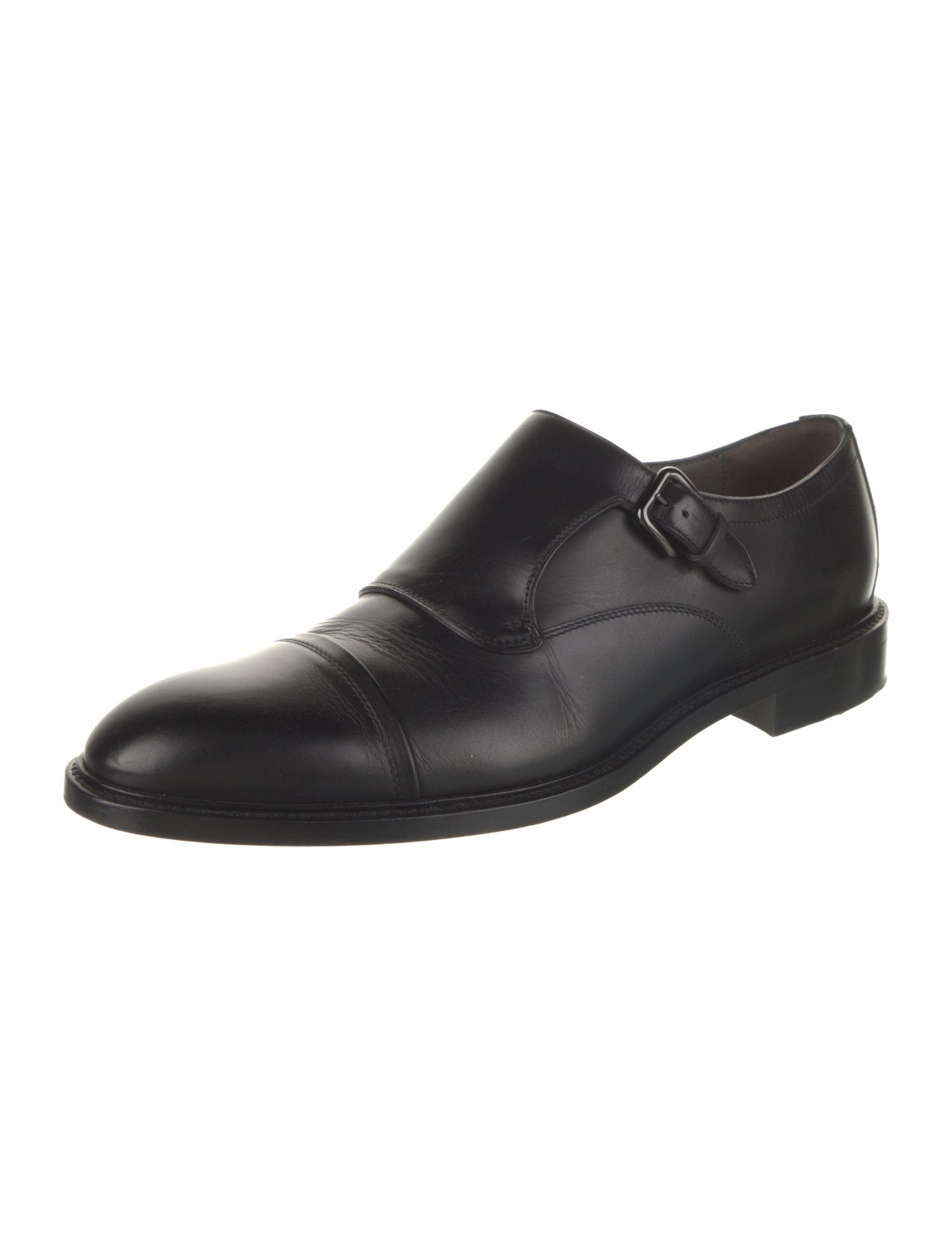 Sergio Rossi Leather Monk Straps