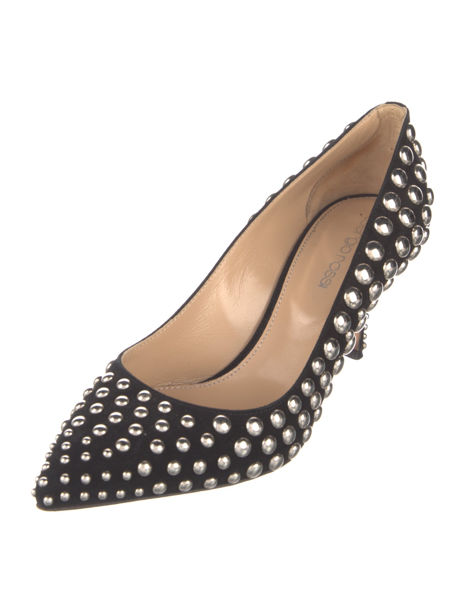 Sergio Rossi Glitter Crystal Embellishments Sandals - Neutrals