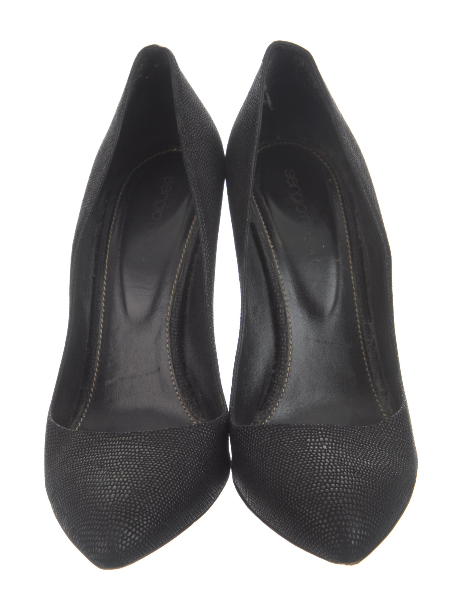 Sergio Rossi Leather Pumps - Black Pumps, Shoes - SER71628 | The