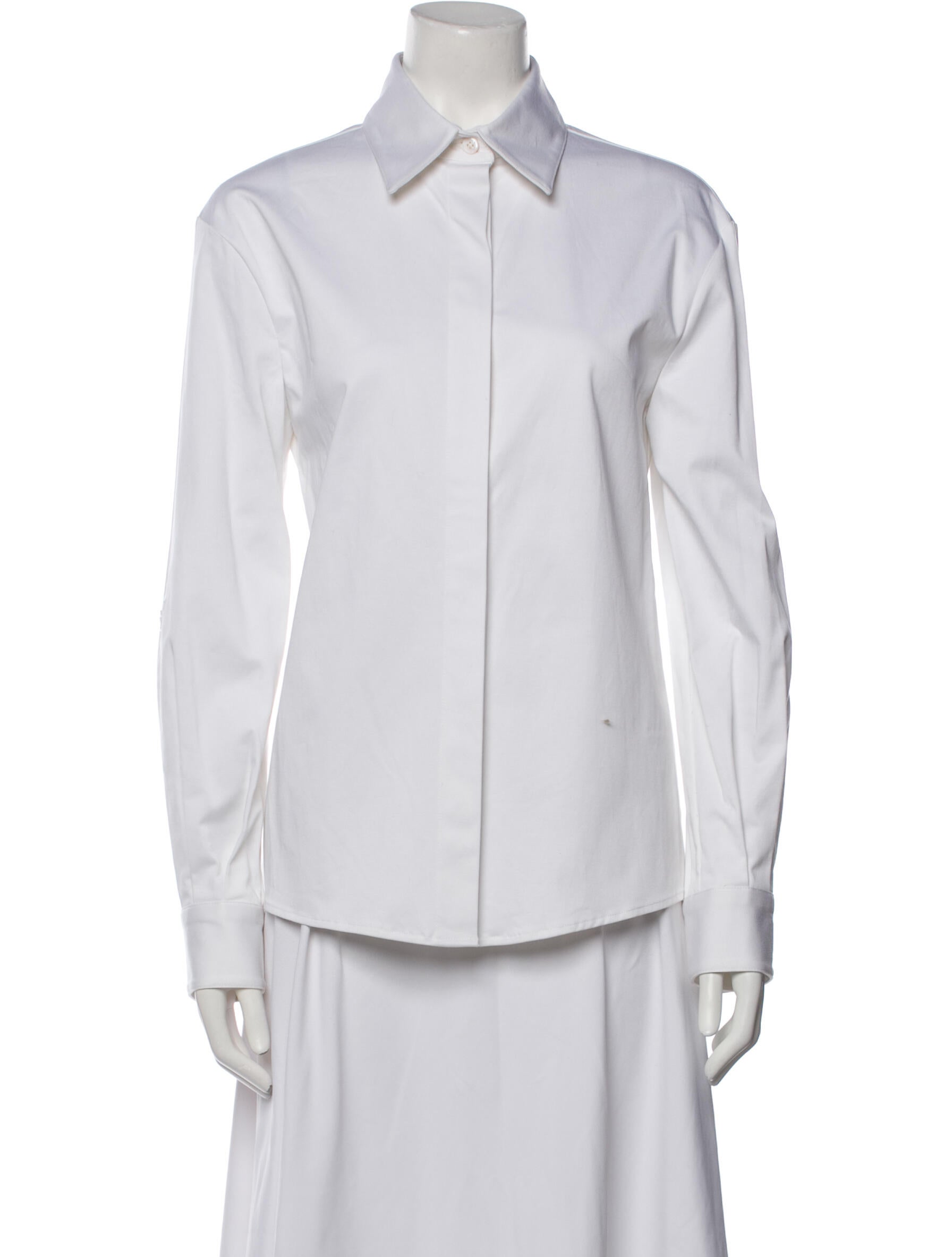 Sergio Hudson Long Sleeve Button-Up Top