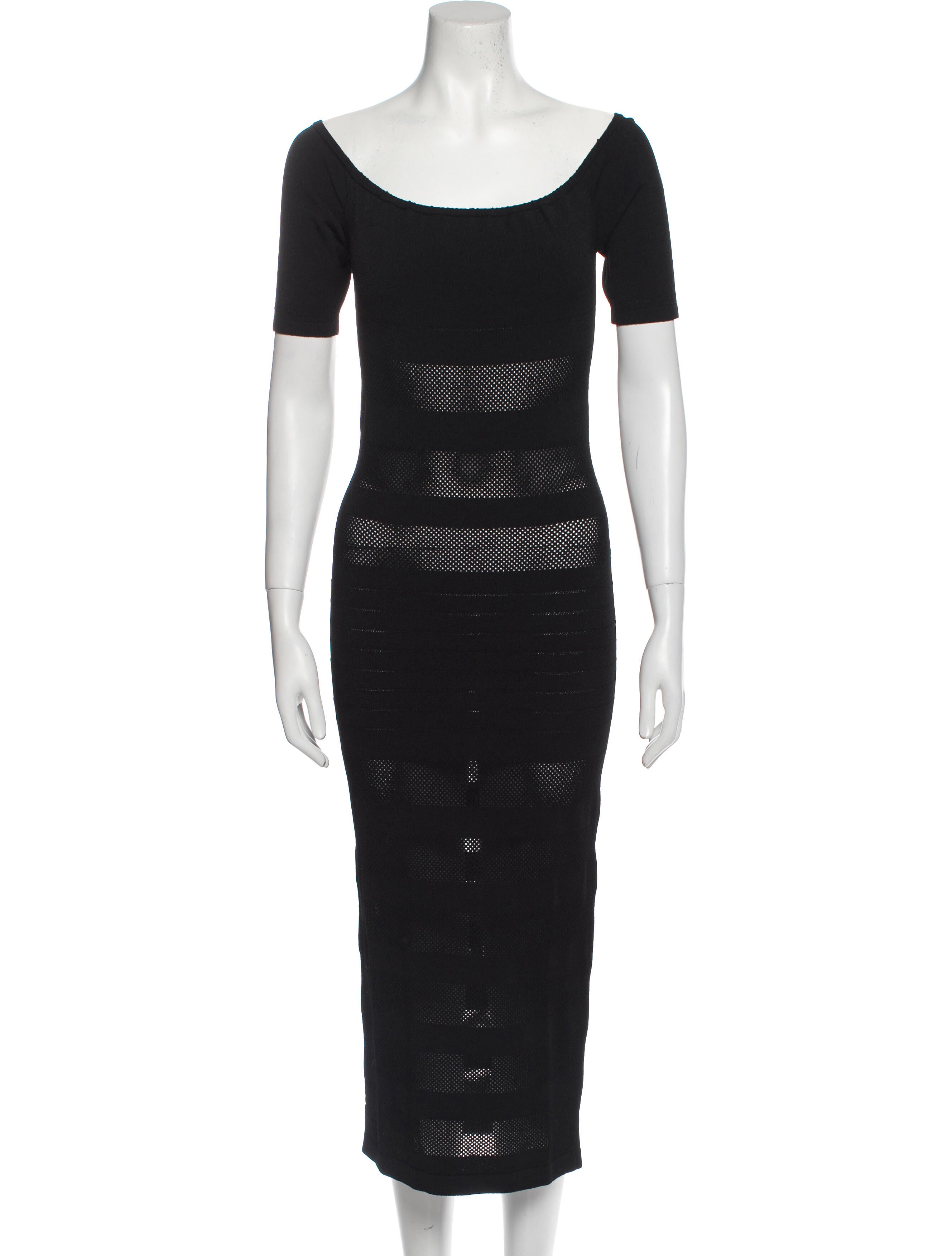 Sergio Hudson Lace Pattern Midi Length Dress