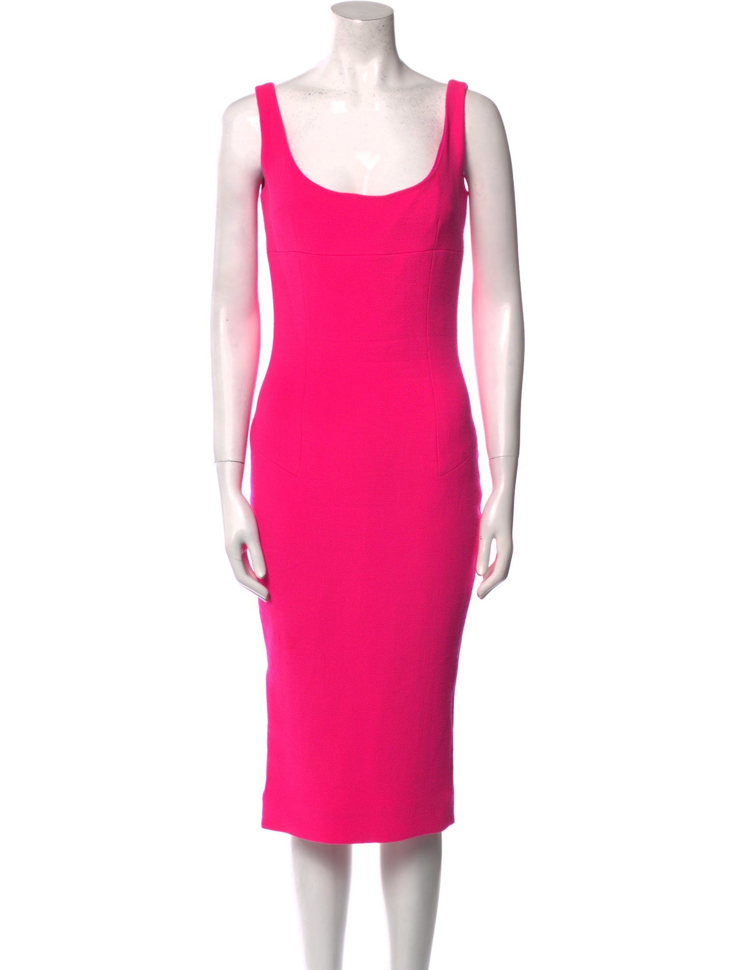 Sergio Hudson Wool Midi Length Dress