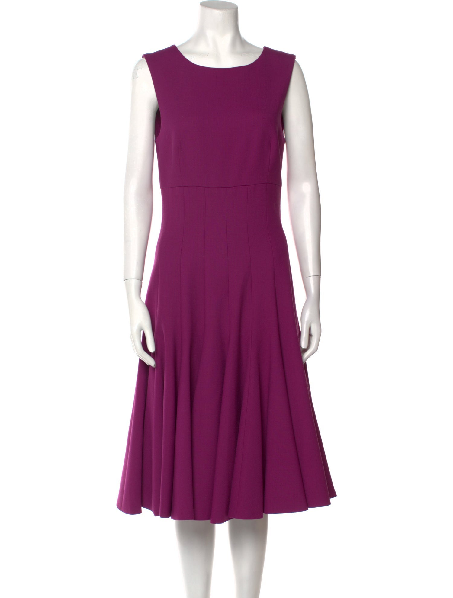 Sergio Hudson Wool Midi Length Dress