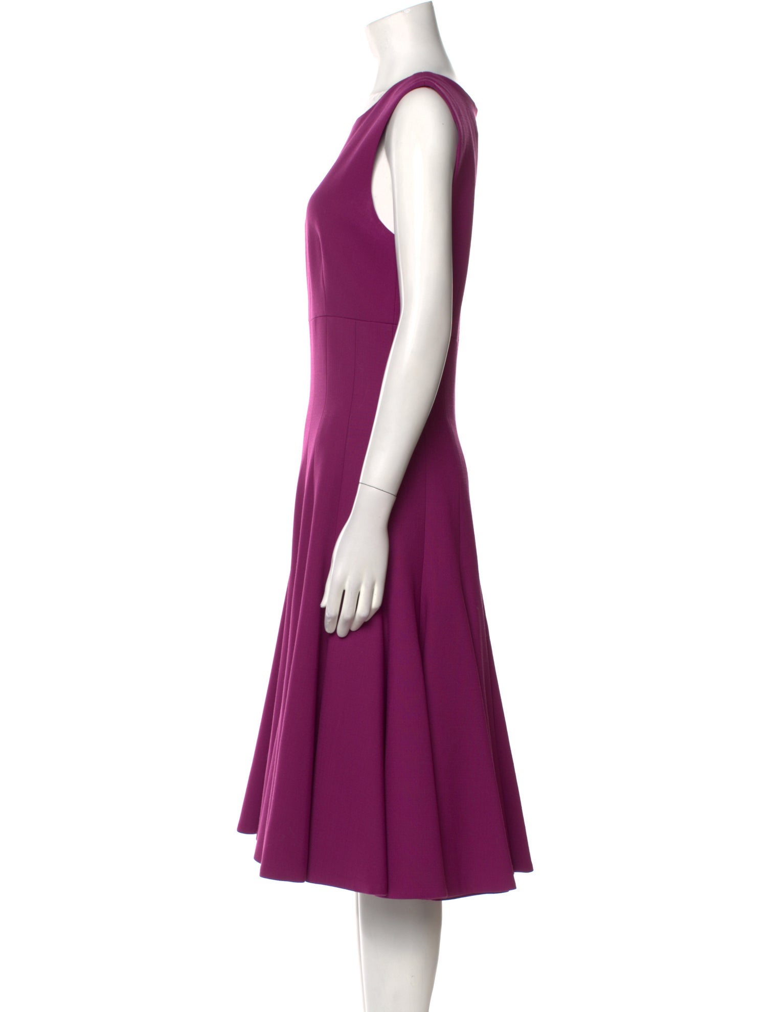 Sergio Hudson Wool Midi Length Dress