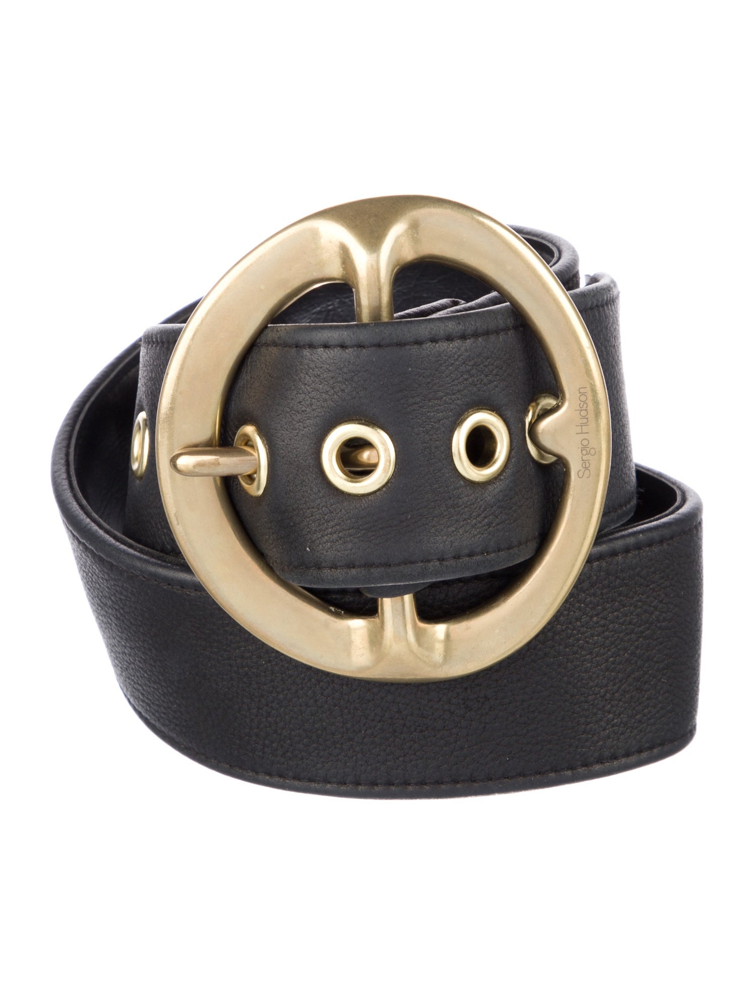 Sergio Hudson Wide Leather Belt