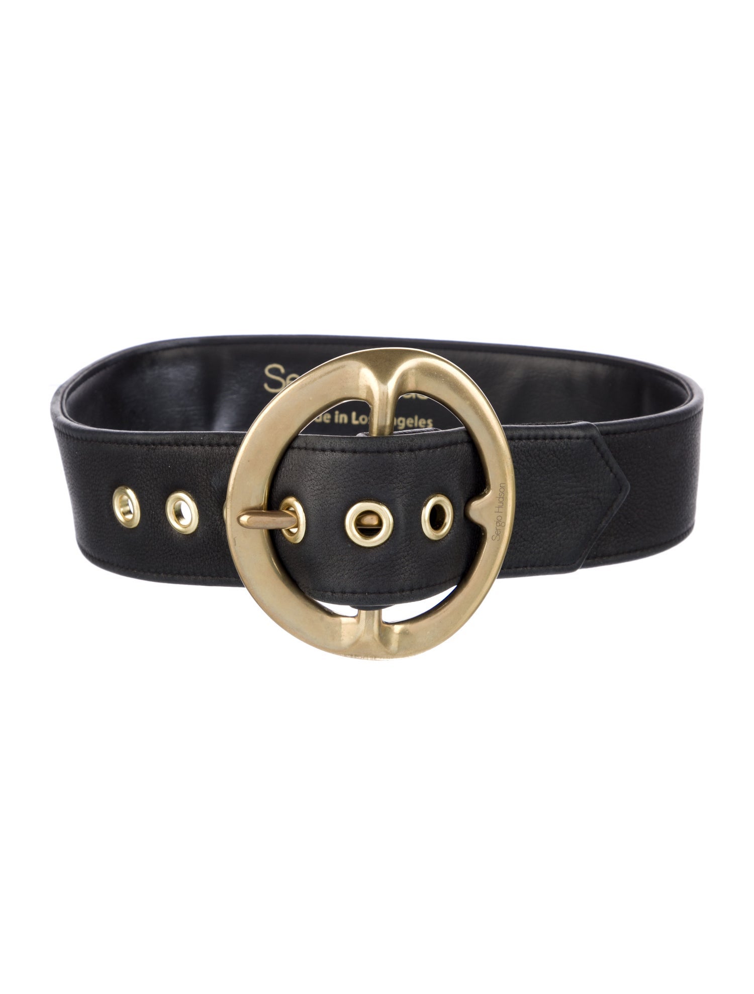 Sergio Hudson Wide Leather Belt
