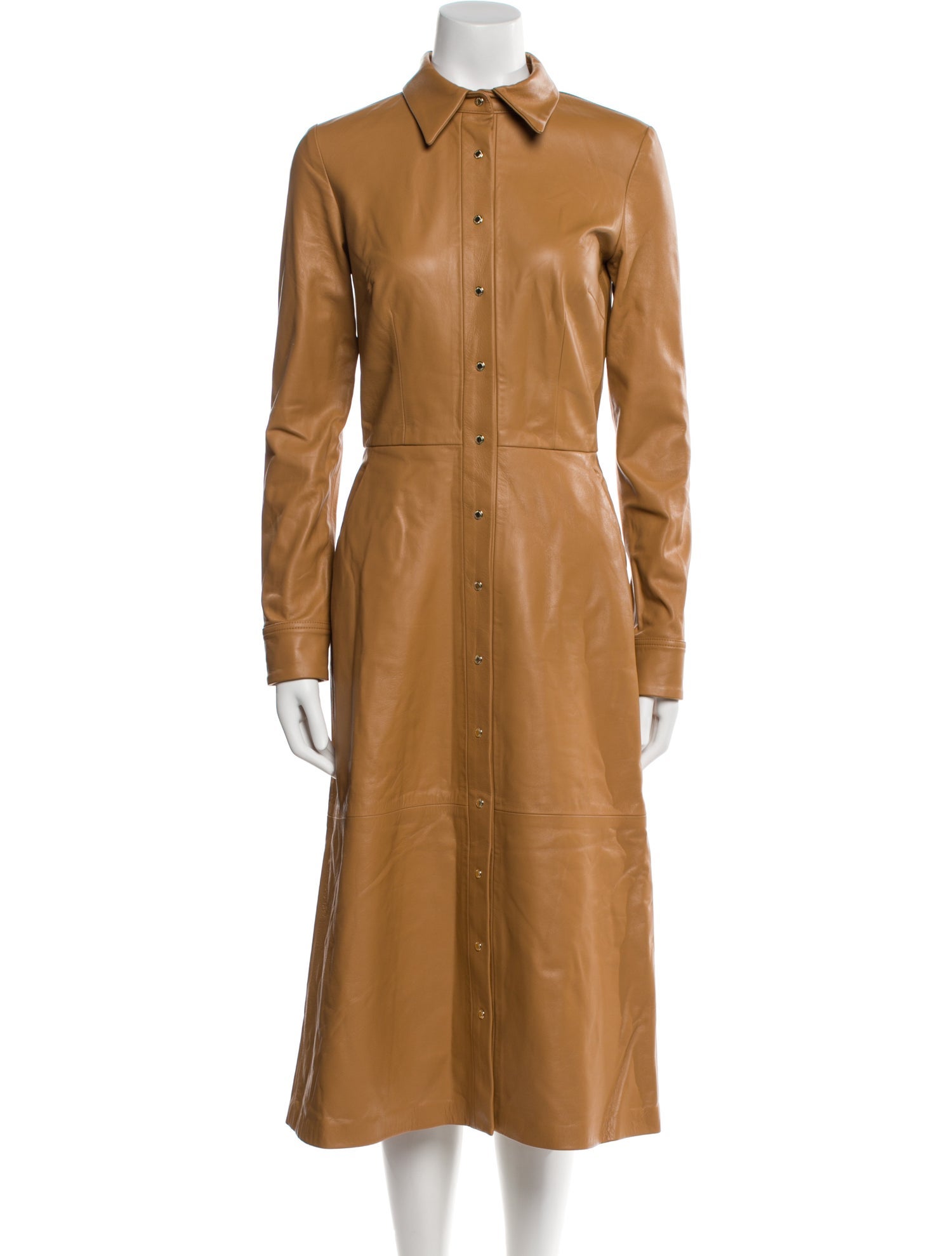 Sergio Hudson Leather Midi Length Dress w/ Tags