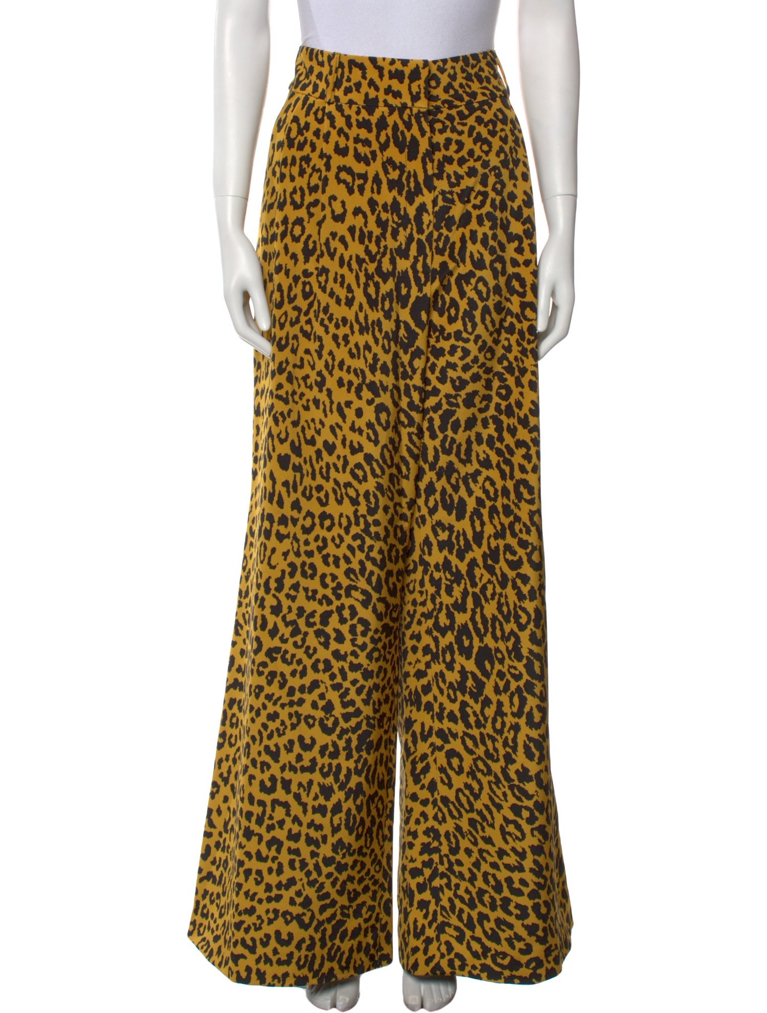 Sergio Hudson Silk Wide Leg Pants