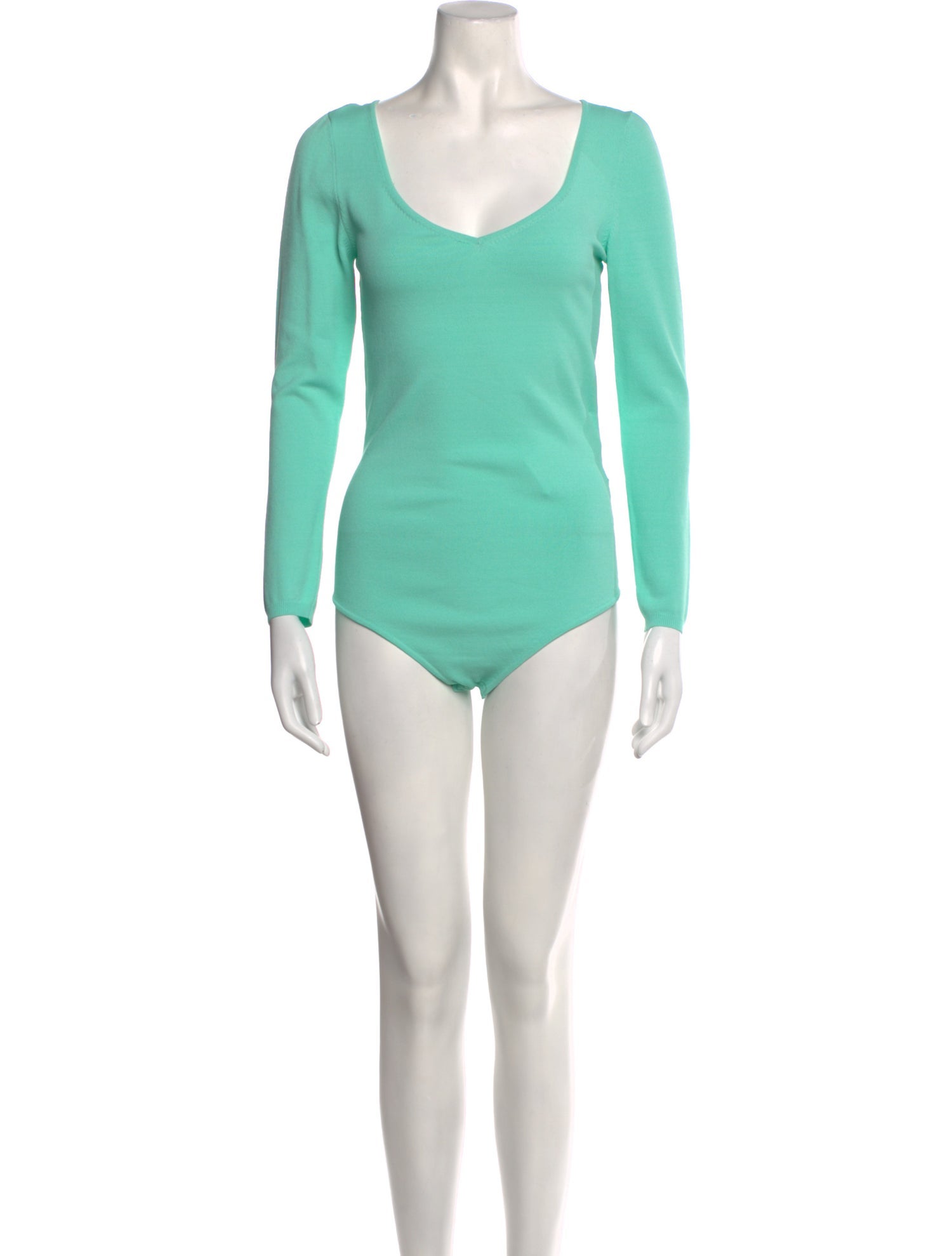 Sergio Hudson Scoop Neck Long Sleeve Bodysuit