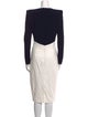 Sergio Hudson Colorblock Pattern Midi Length Dress