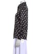 Sergio Hudson Silk Polka Dot Print Button-Up Top