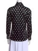 Sergio Hudson Silk Polka Dot Print Button-Up Top