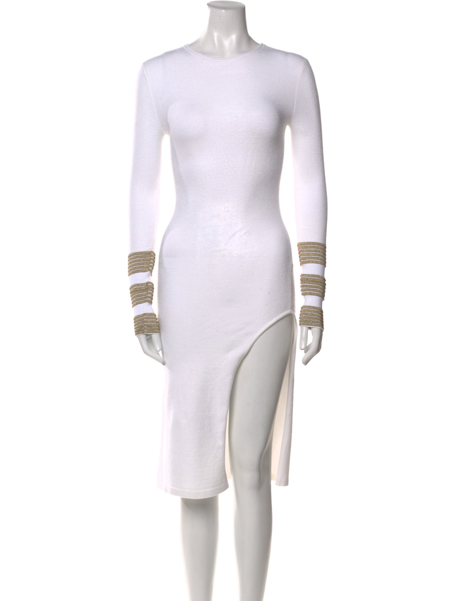 Sergio Hudson Crew Neck Midi Length Dress