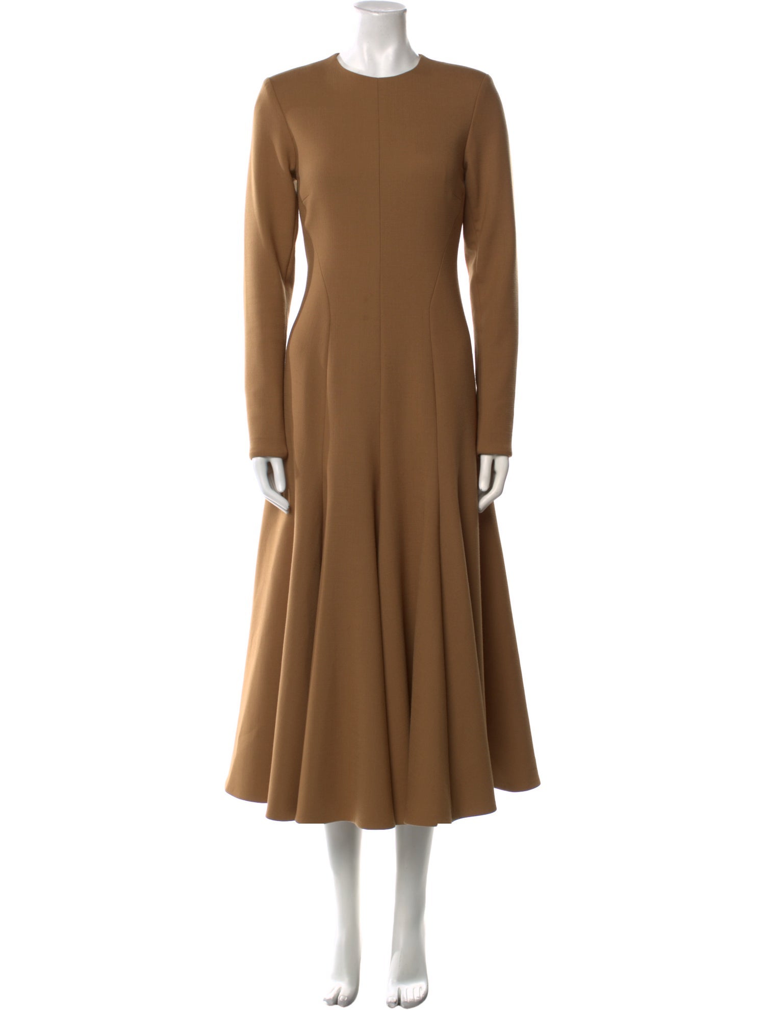 Sergio Hudson Crew Neck Long Dress