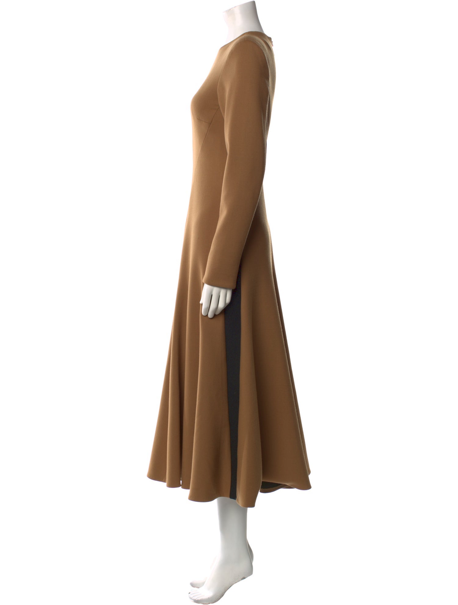 Sergio Hudson Crew Neck Long Dress