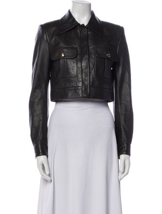Sergio Hudson Leather Biker Jacket