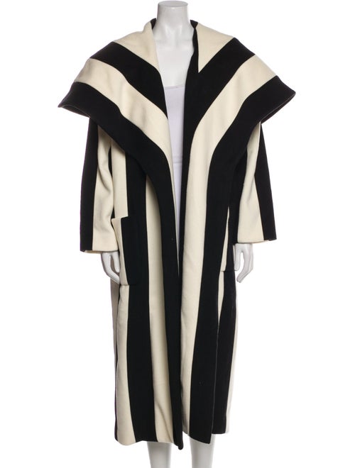 Sergio Hudson Wool Striped Coat