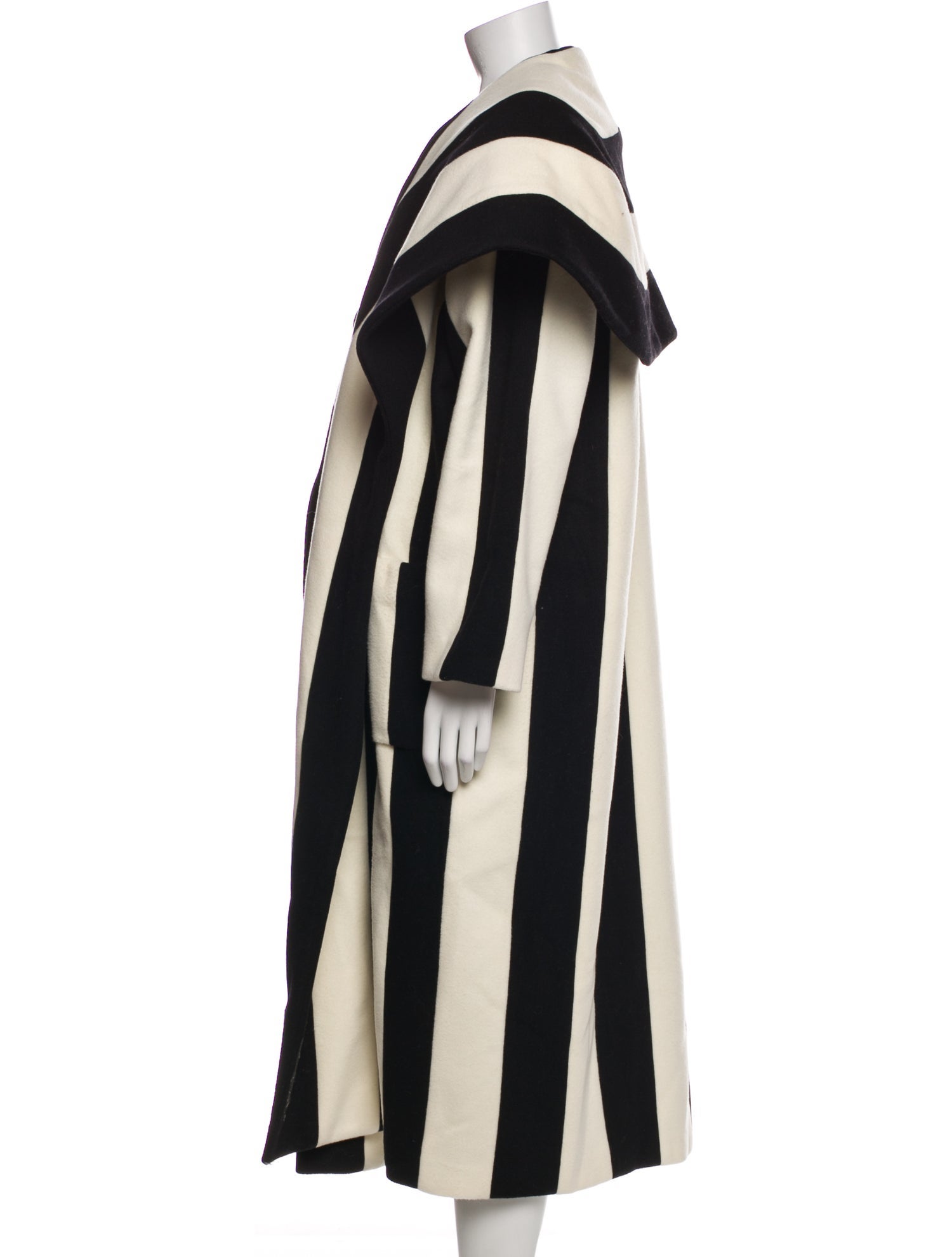 Sergio Hudson Wool Striped Coat