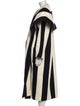 Sergio Hudson Wool Striped Coat