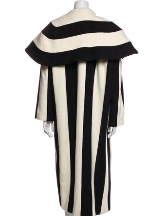Sergio Hudson Wool Striped Coat