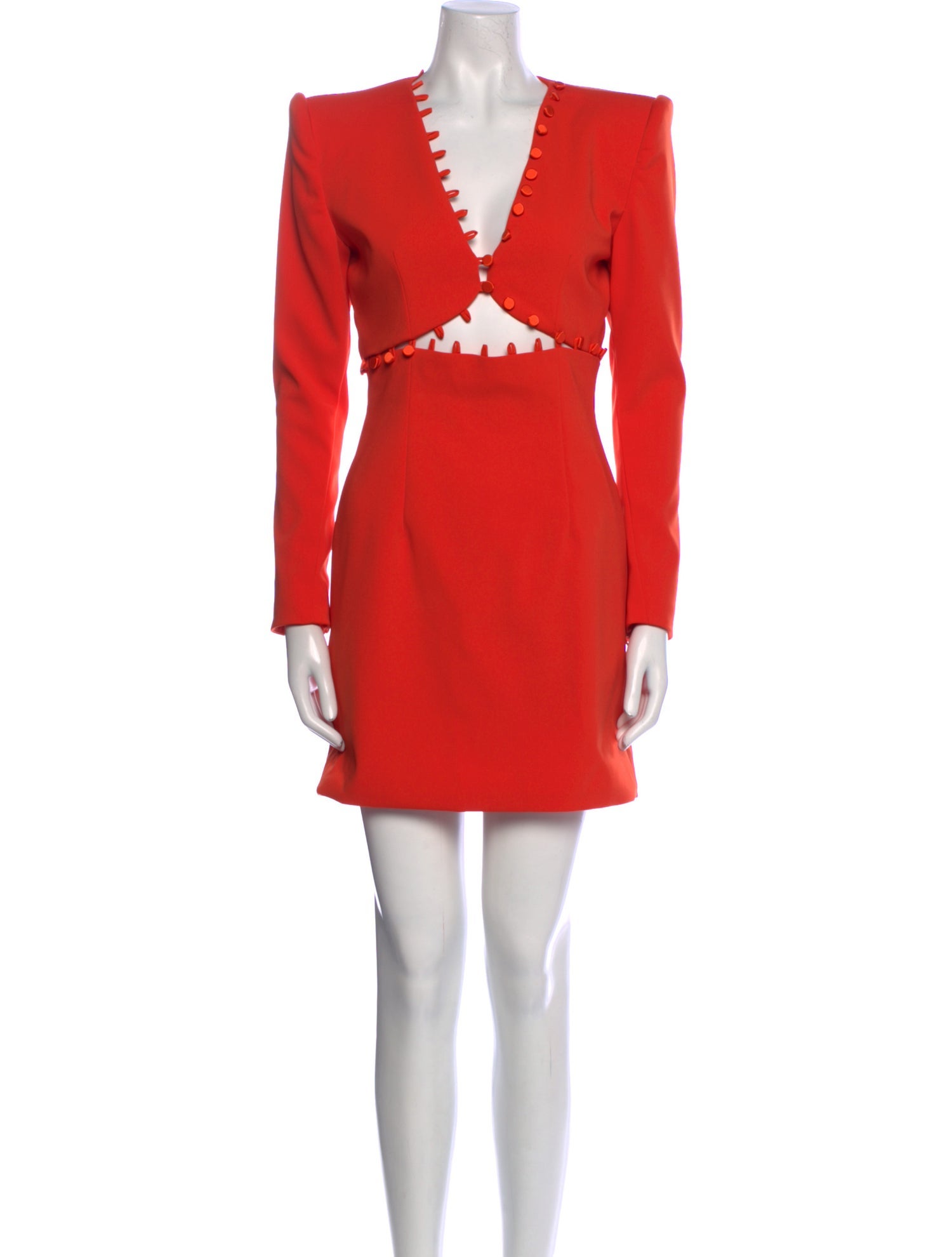 Sergio Hudson V-Neck Mini Dress