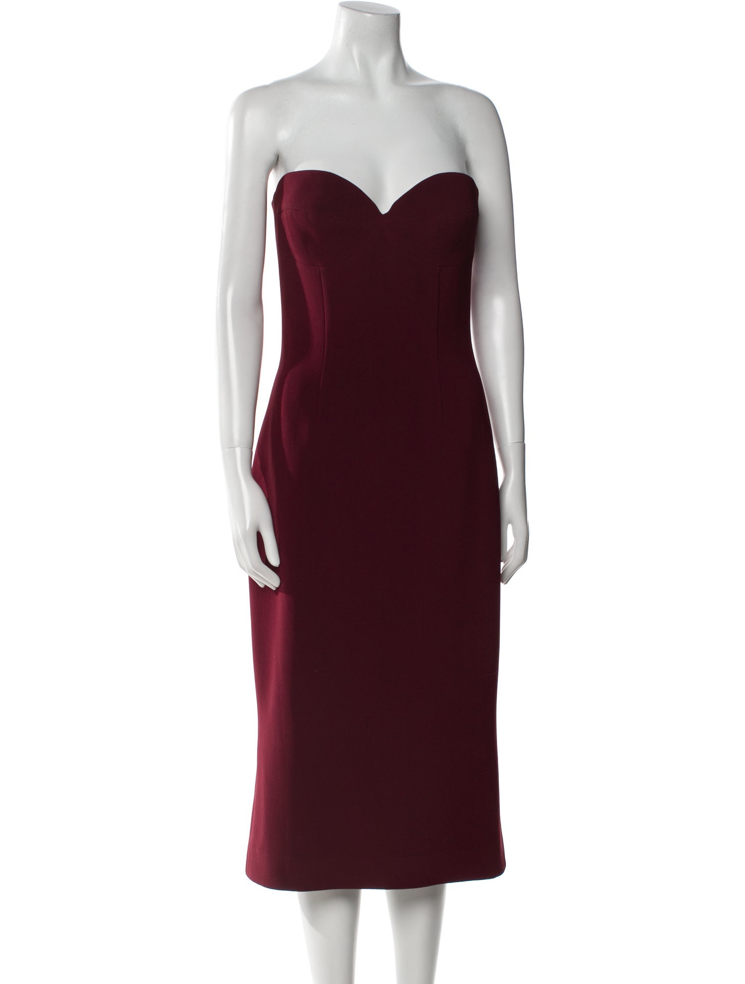 Sergio Hudson Strapless Knee-Length Dress