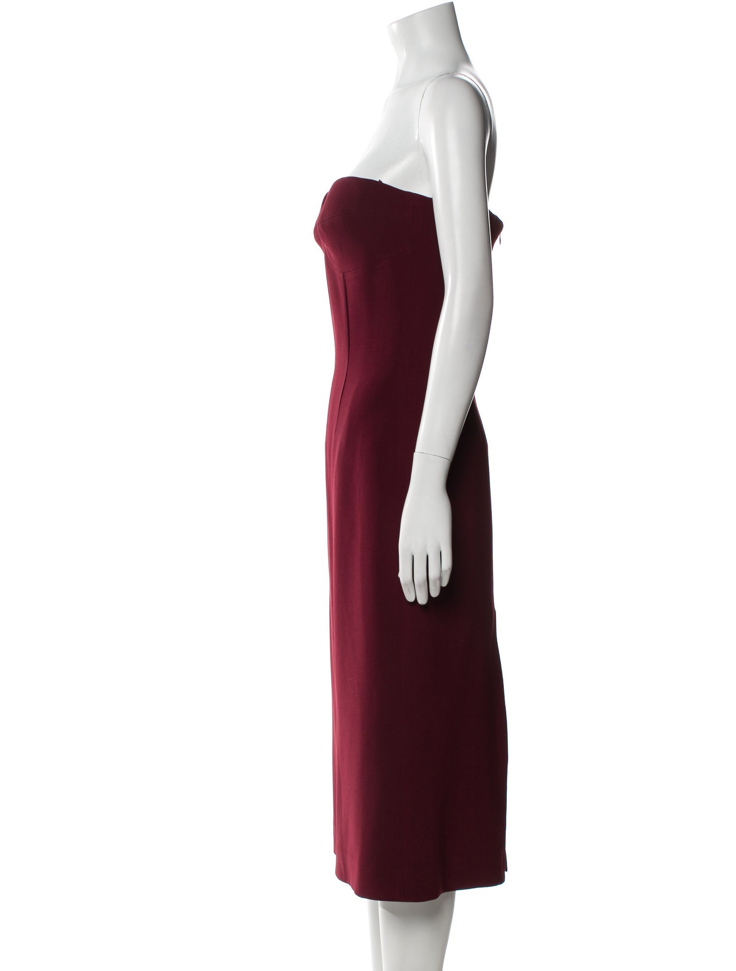 Sergio Hudson Strapless Knee-Length Dress