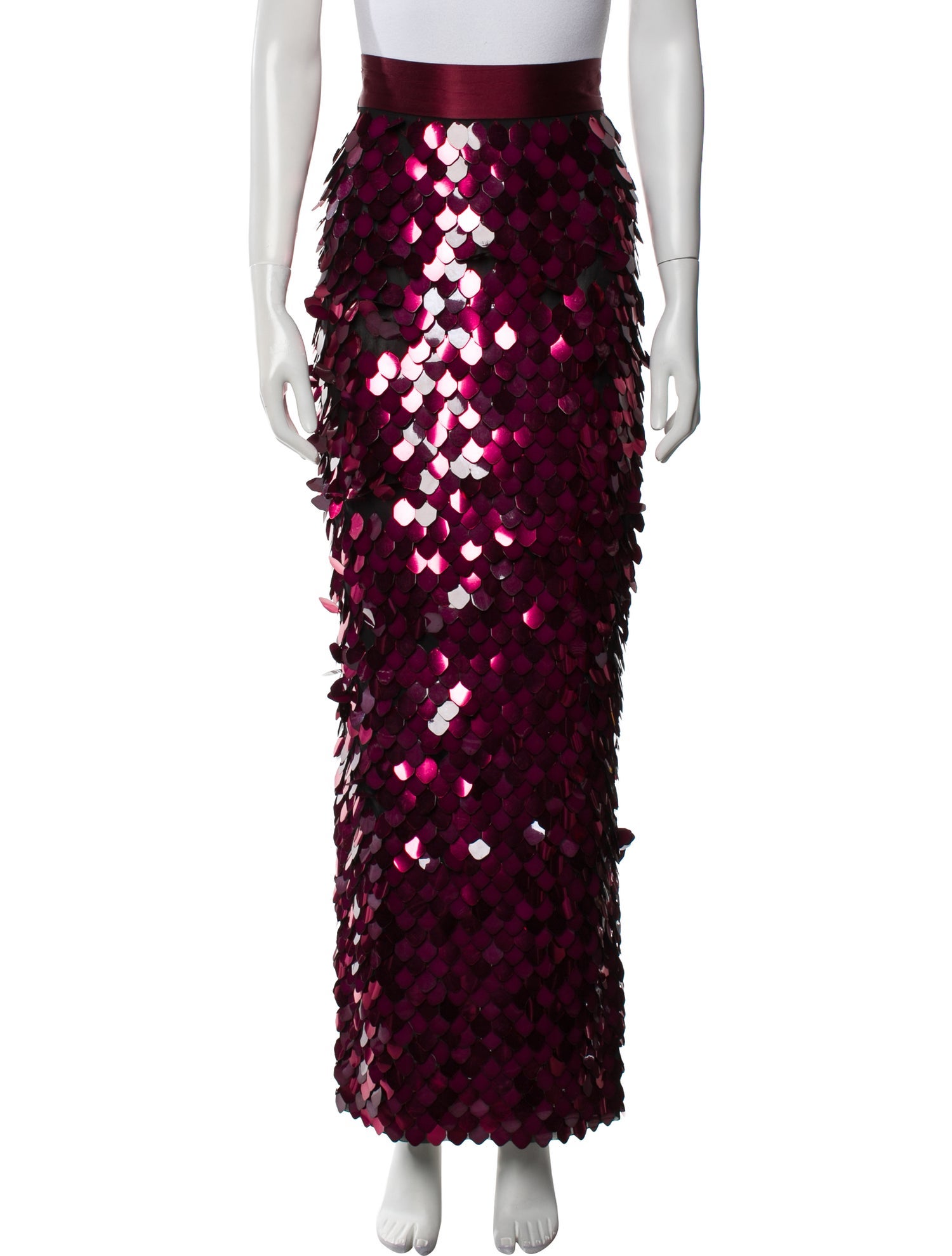 Sergio Hudson Silk Long Skirt