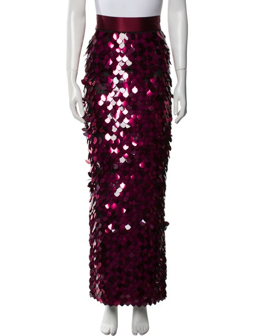 Sergio Hudson Silk Long Skirt