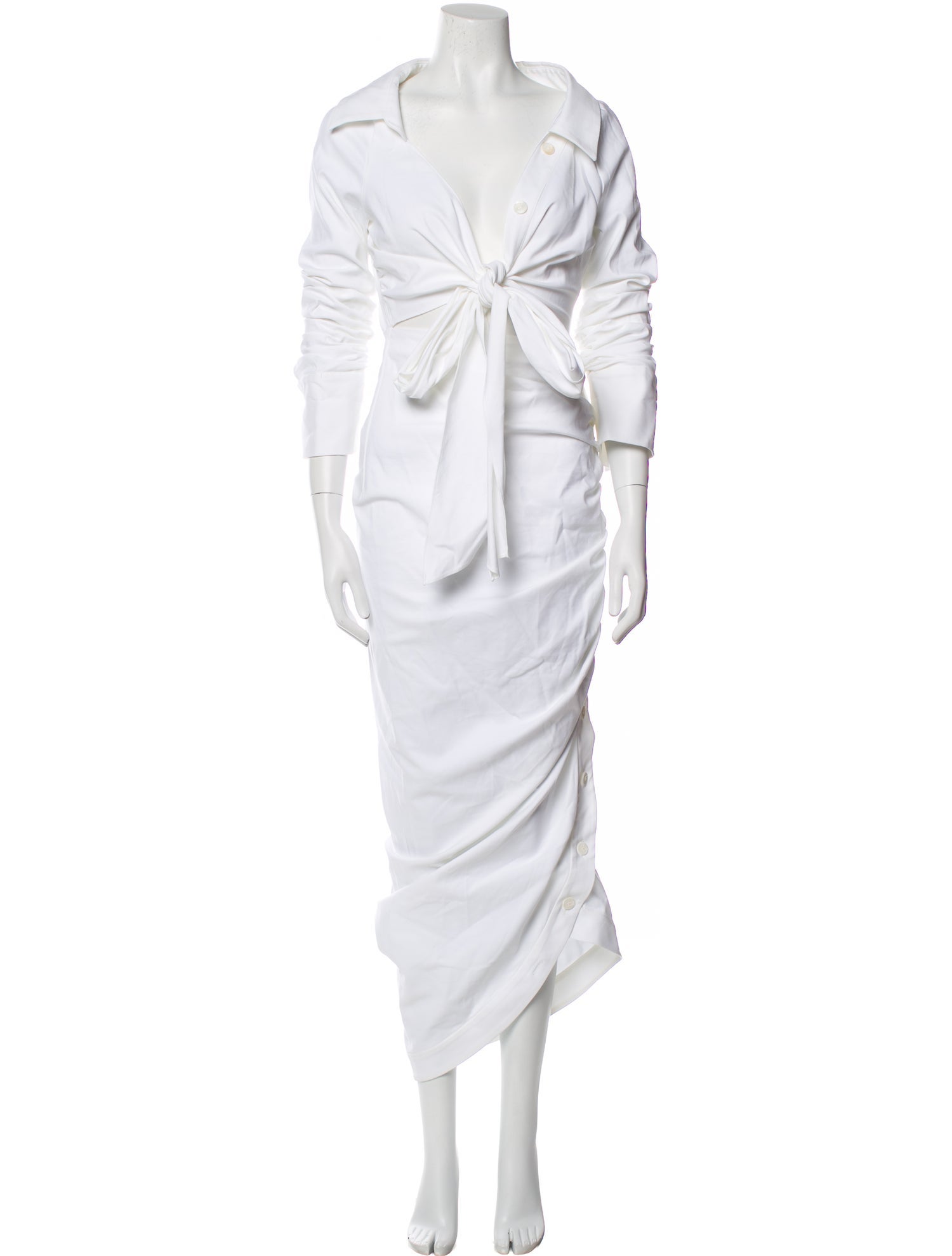 Sergio Hudson V-Neck Long Dress