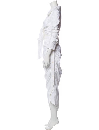 Sergio Hudson V-Neck Long Dress