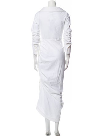 Sergio Hudson V-Neck Long Dress