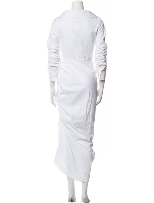 Sergio Hudson V-Neck Long Dress