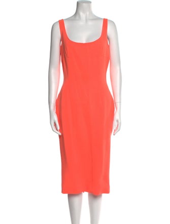 Sergio Hudson Wool Midi Length Dress