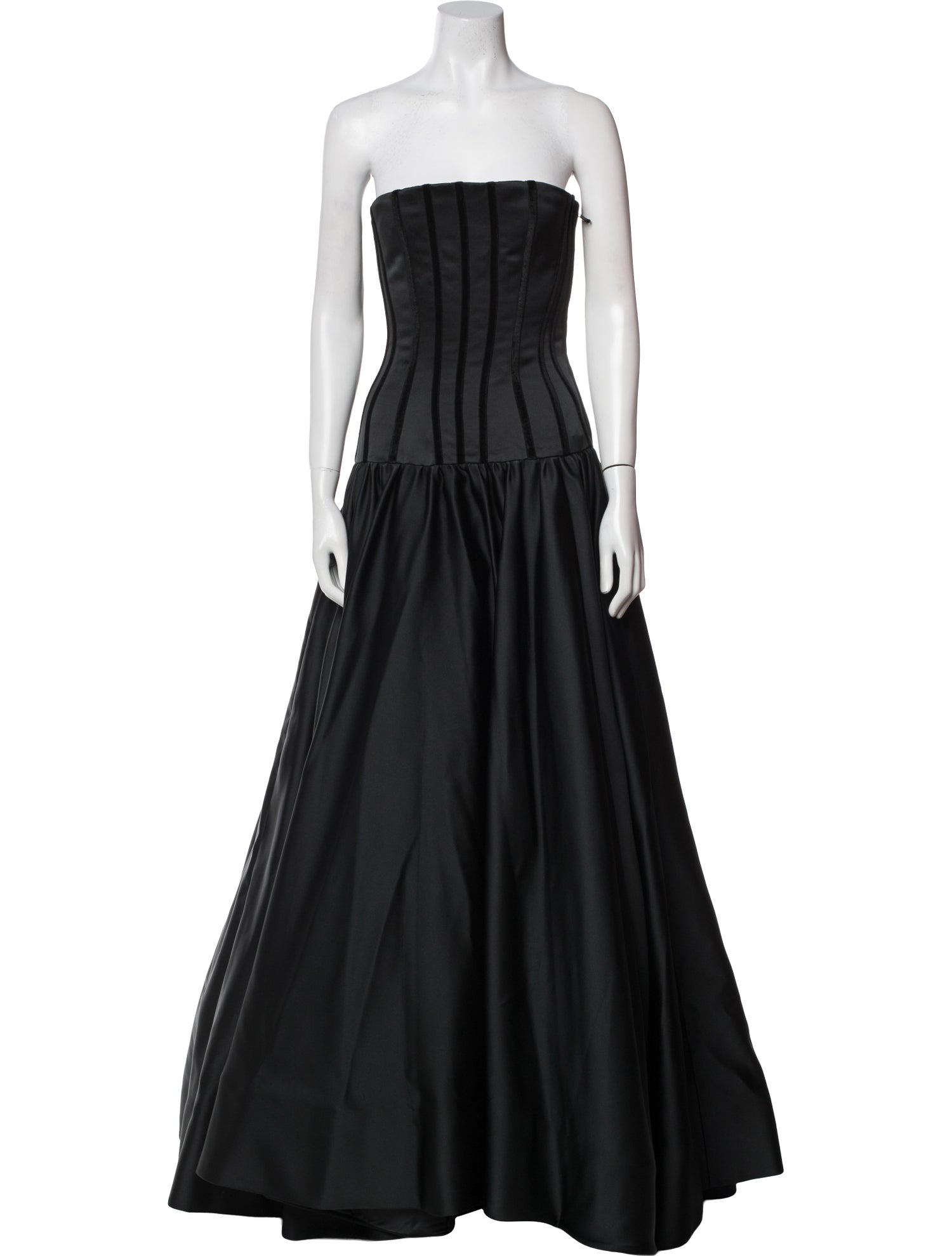 Sergio Hudson Strapless Long Dress
