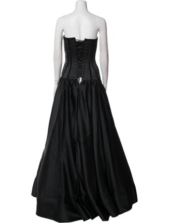 Sergio Hudson Strapless Long Dress