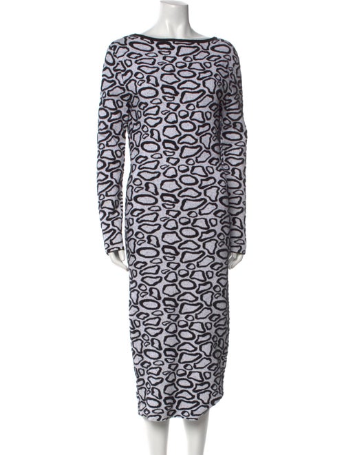 Sergio Hudson Printed Midi Length Dress