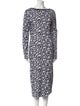 Sergio Hudson Printed Midi Length Dress
