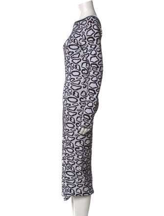 Sergio Hudson Printed Midi Length Dress