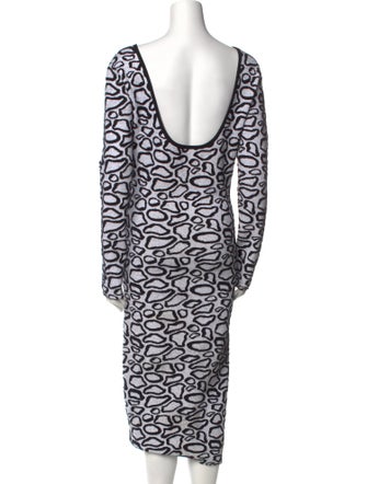 Sergio Hudson Printed Midi Length Dress