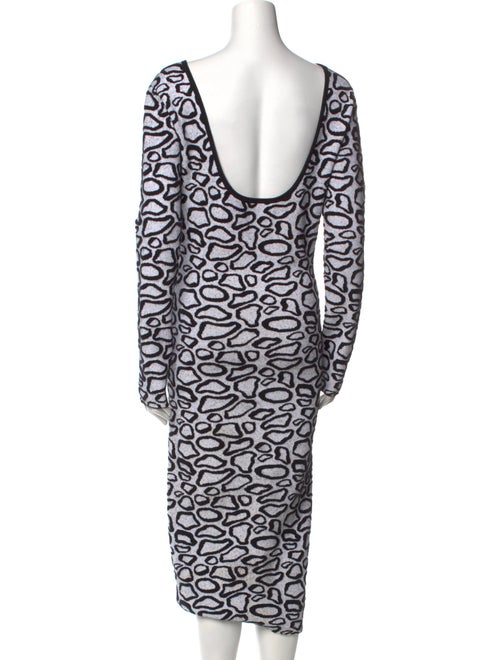 Sergio Hudson Printed Midi Length Dress