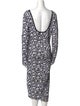Sergio Hudson Printed Midi Length Dress