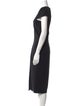 Sergio Hudson Crew Neck Midi Length Dress