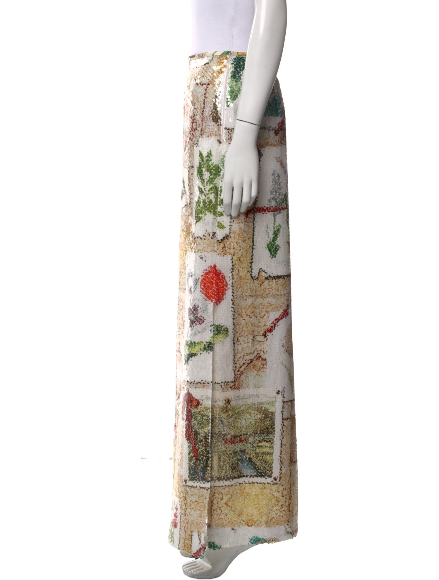 Sergio Hudson Printed Long Skirt w/ Tags