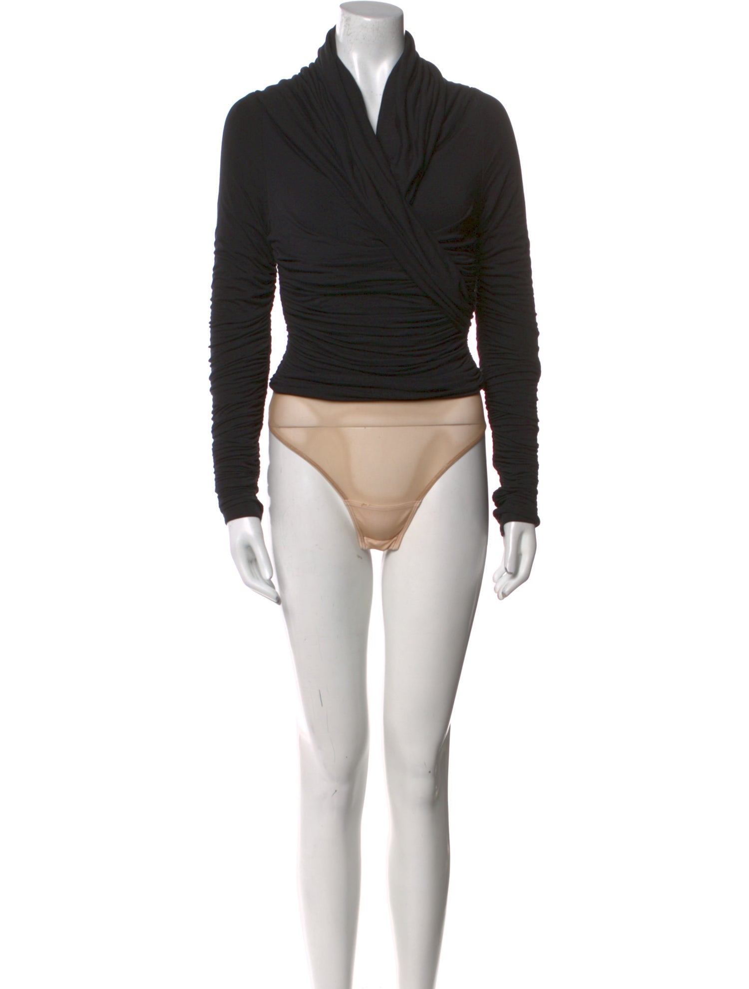 Sergio Hudson Bamboo V-Neck Bodysuit w/ Tags