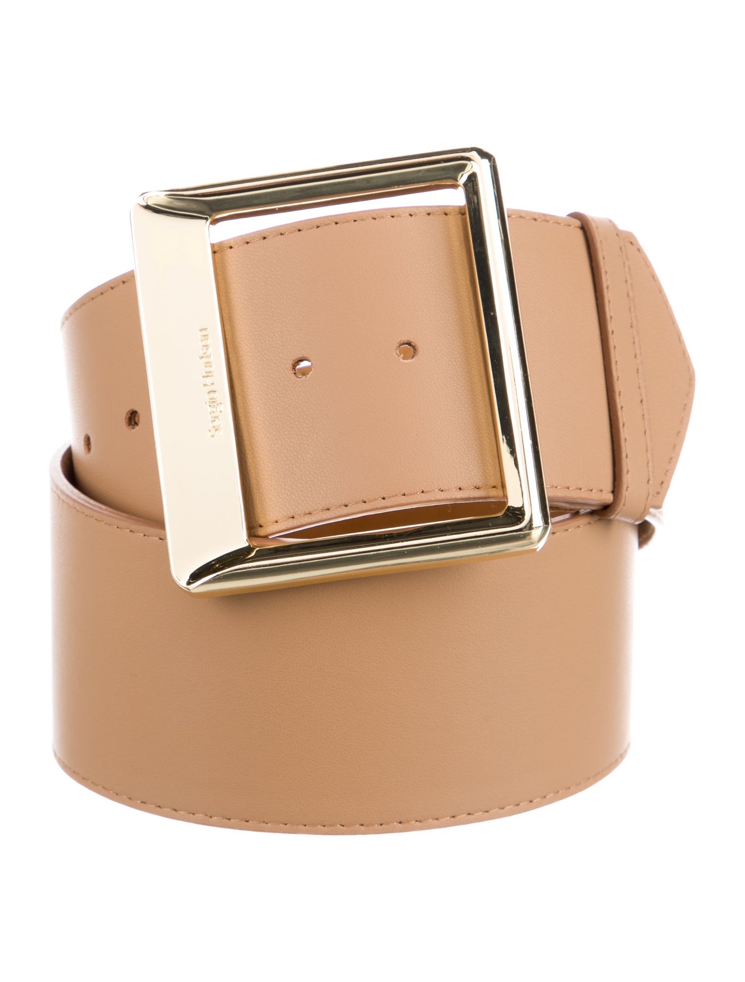 Sergio Hudson Wide Leather Waist Belt