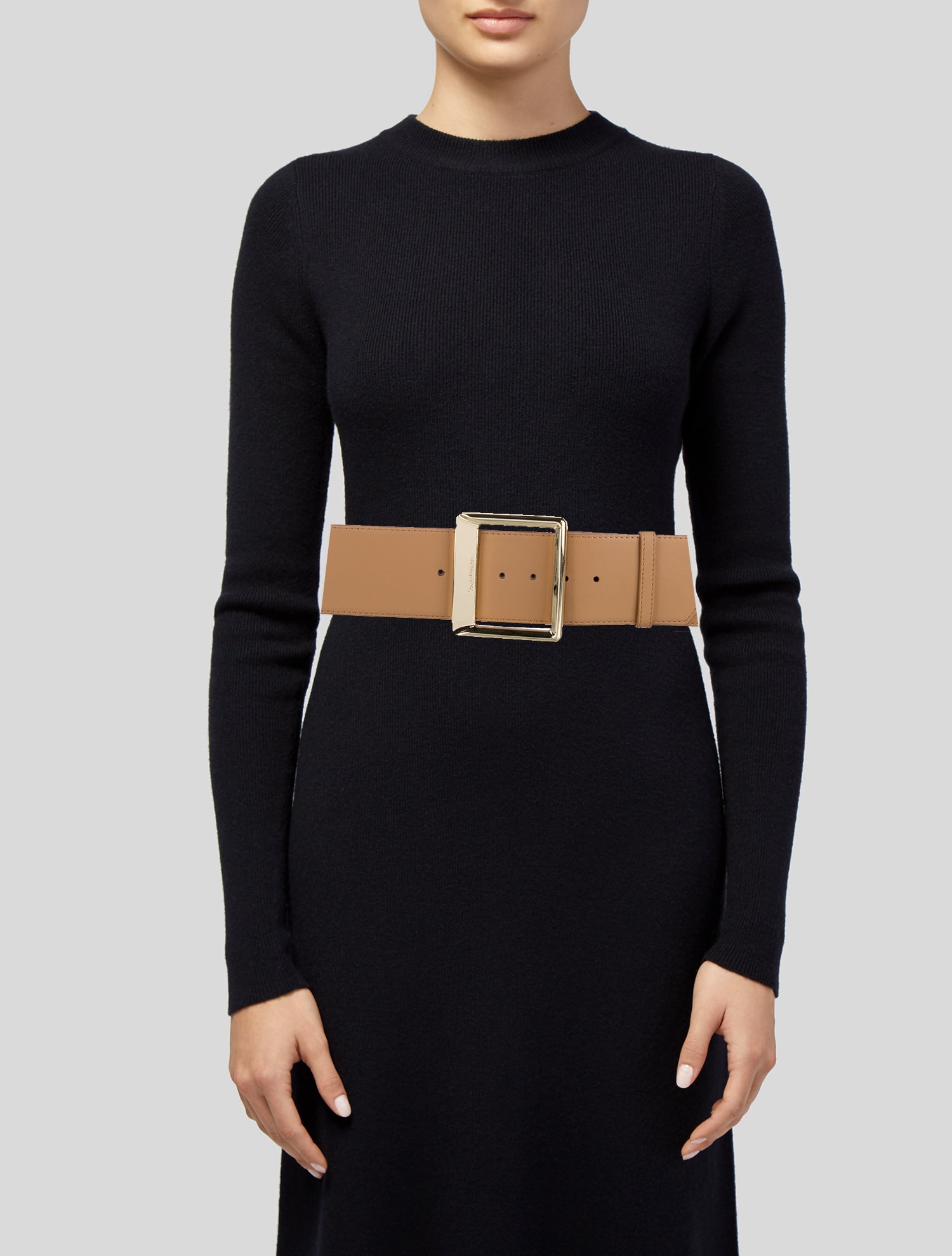Sergio Hudson Wide Leather Waist Belt