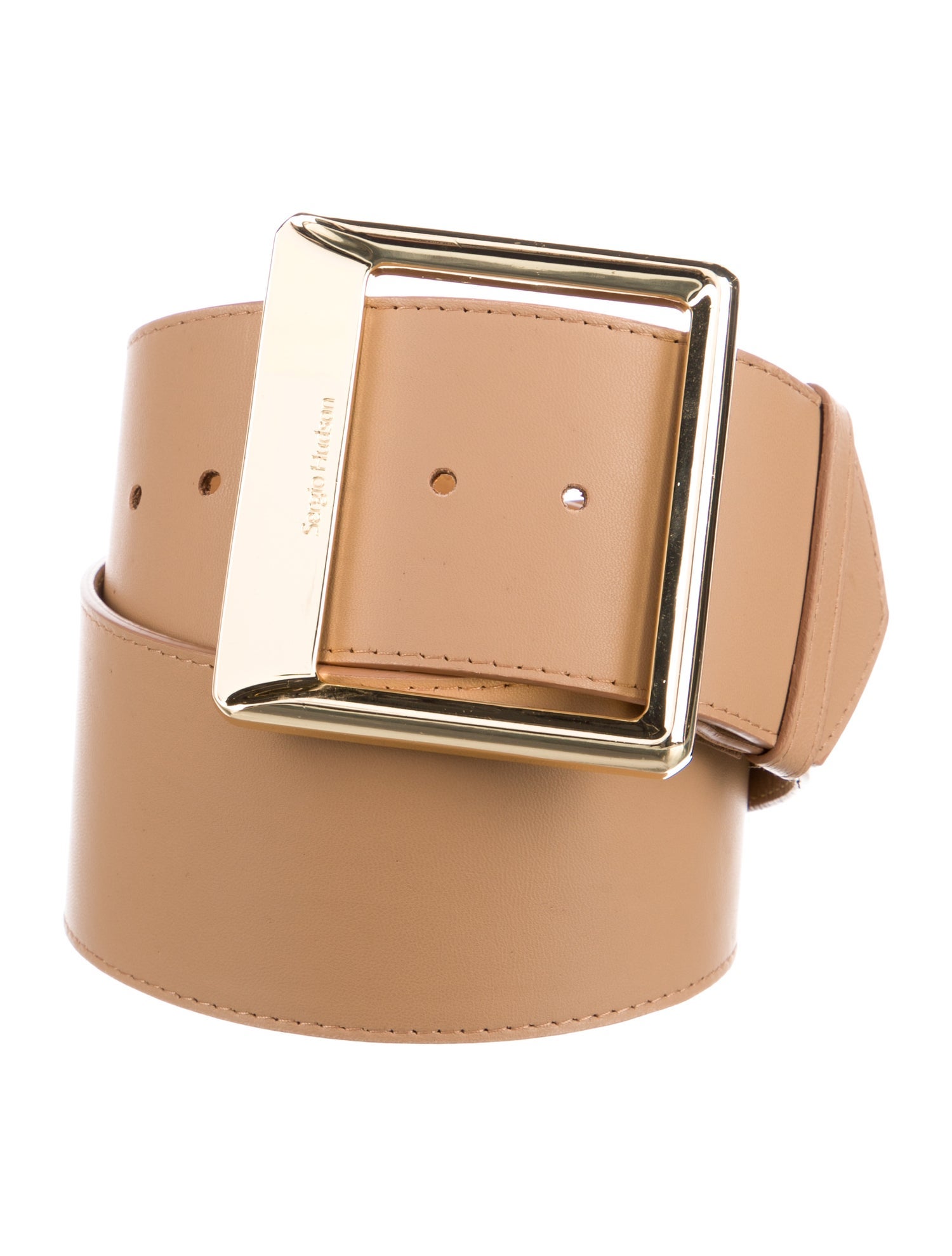 Sergio Hudson Wide Leather Waist Belt